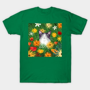 Cat in Garden T-Shirt